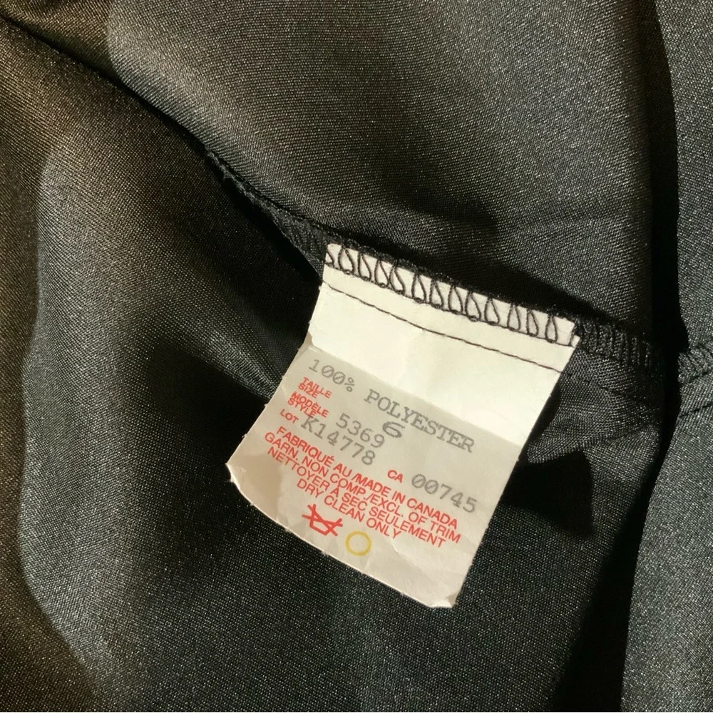 Black Sleeveless Taffeta Long Gown Dress Sz 6 Peekaboo bodice - Picture 6 of 15